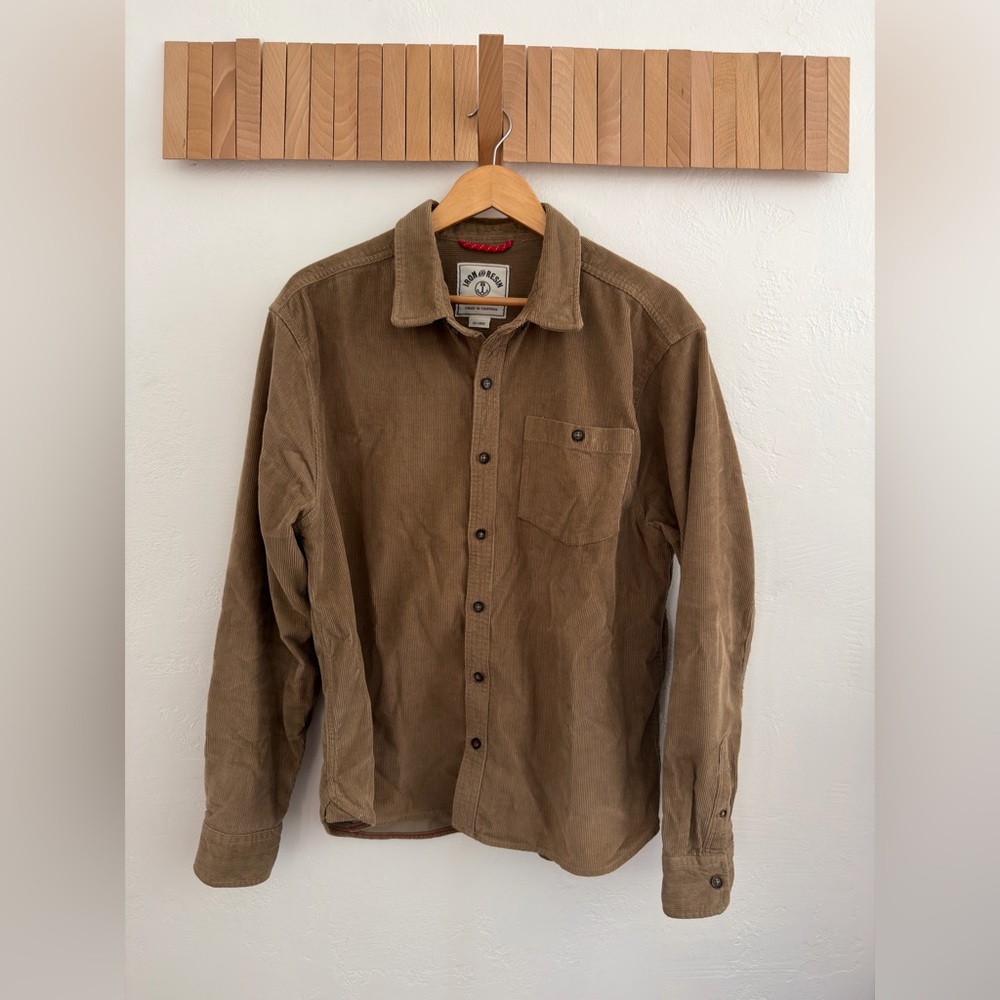 Iron & Resin Tan Drifter Corduroy Button Down Shirt
